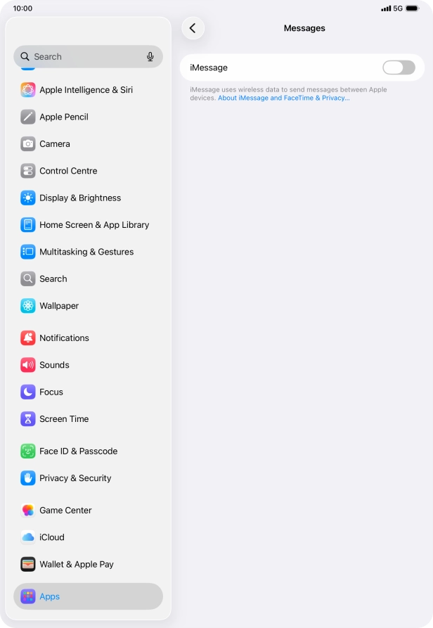 Press the indicator next to 