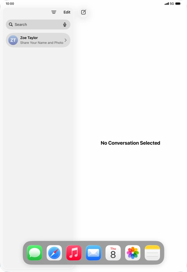 Slide your finger downwards on Dock to minimise it.