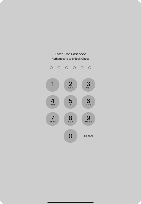 Use the lock code you created. The app is now no longer locked.