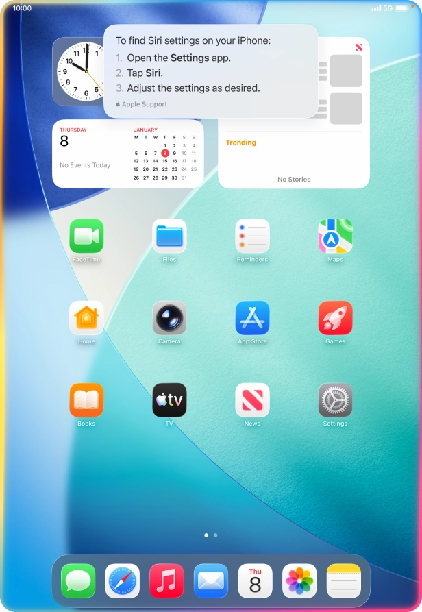 Ask questions about functions and settings on your tablet.