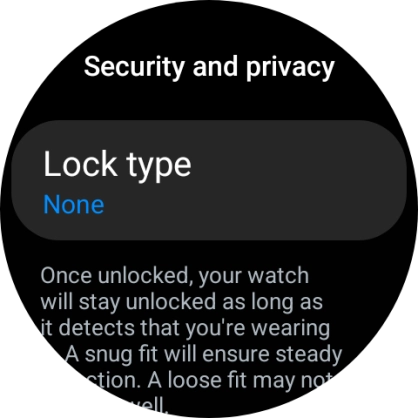 Press Lock type.