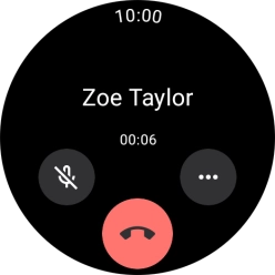 Press the end call icon.