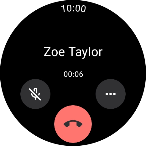 Press the end call icon.