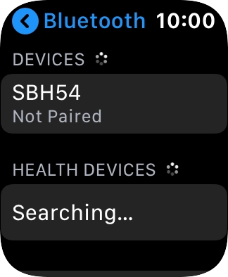 Press the required Bluetooth device.