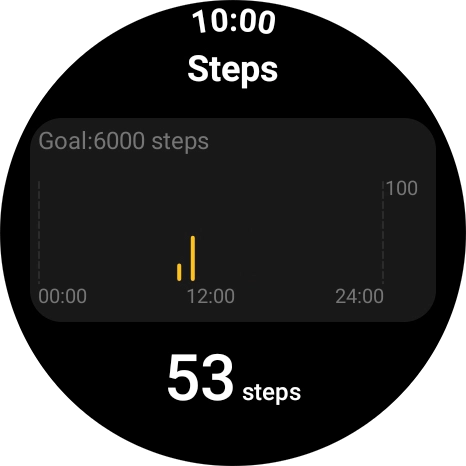 The number of steps for the day is displayed below Steps.