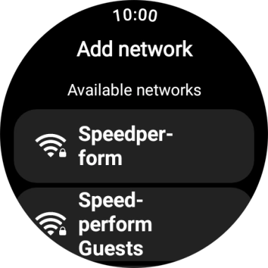 Press the required Wi-Fi network.