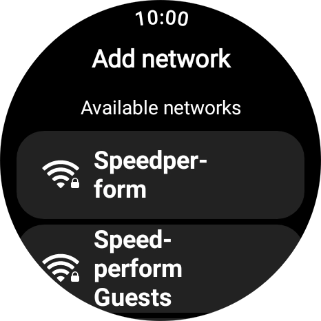 Press the required Wi-Fi network.