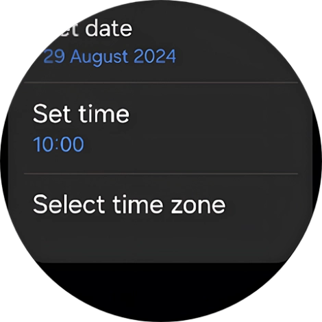 Press Set time.