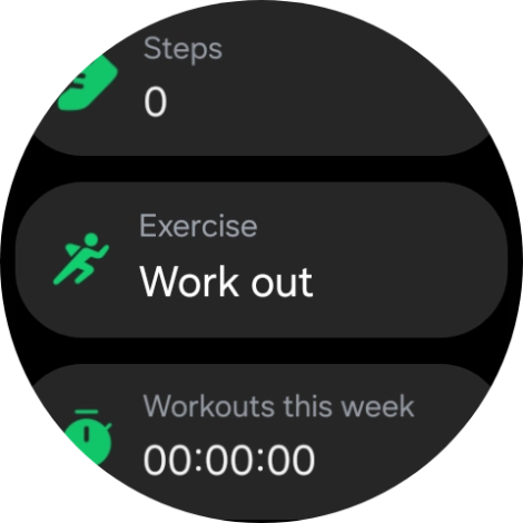 Press Work out.