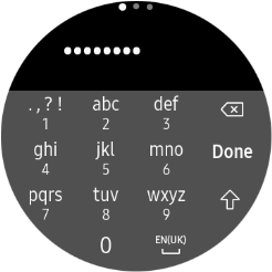Key in the password for the Wi-Fi network and press Done.