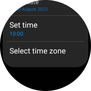 Press Set time.
