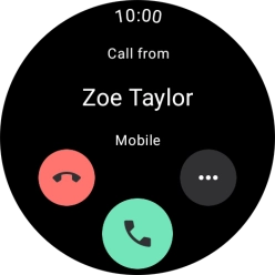 Press the accept call icon to answer the call.