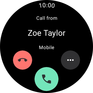 Press the accept call icon to answer the call.
