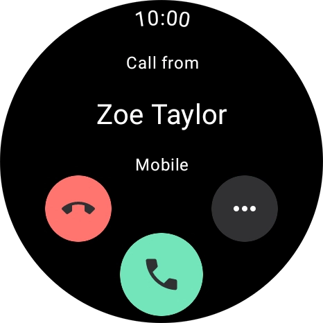 Press the accept call icon to answer the call.