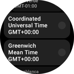 Press the required time zone.
