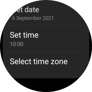 Press Set time.