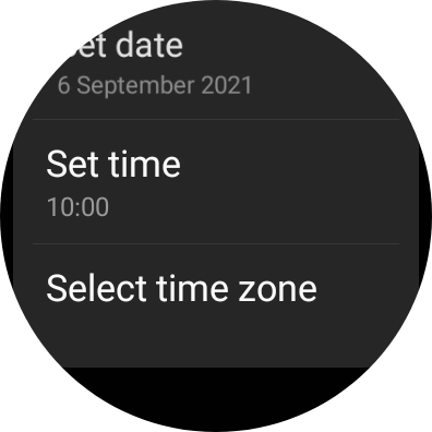 Press Set time.