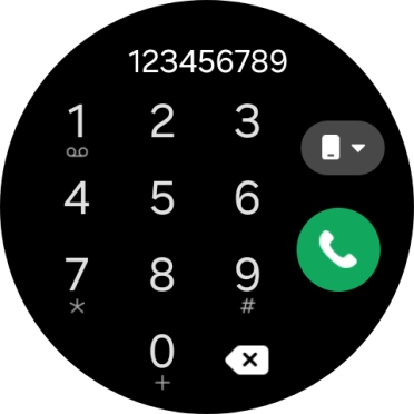 Press the call icon.
