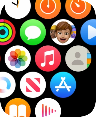 Press the music player icon.