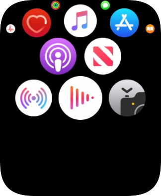 Press the radio icon.