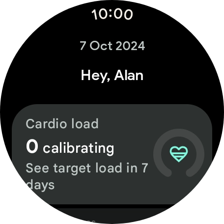 Slide your finger upwards on the screen to see how far you are from completing your daily activity goals.