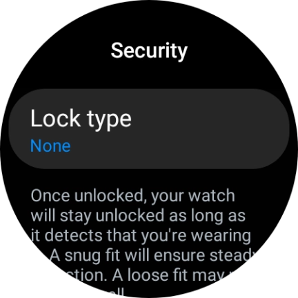 Press Lock type.