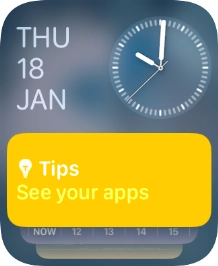 Press and hold anywhere on the screen.