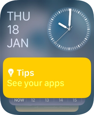 Press and hold anywhere on the screen.