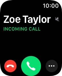 Press the Digital Crown when you get a call.