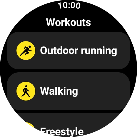 Press the required activity.