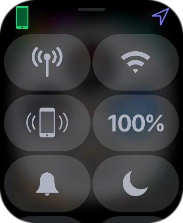 Press the battery percentage.