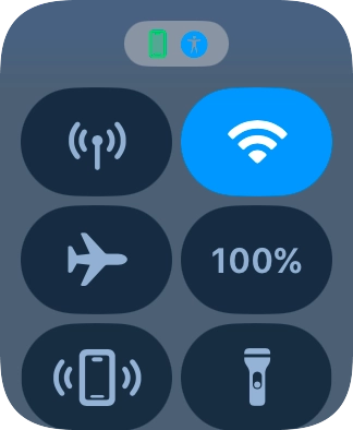 Press the battery percentage.
