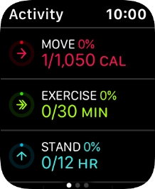Keep sliding upwards to see the number of steps, distance and number of floors you've covered.