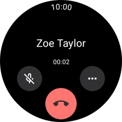 Press the end call icon.