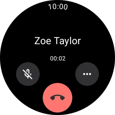 Press the end call icon.