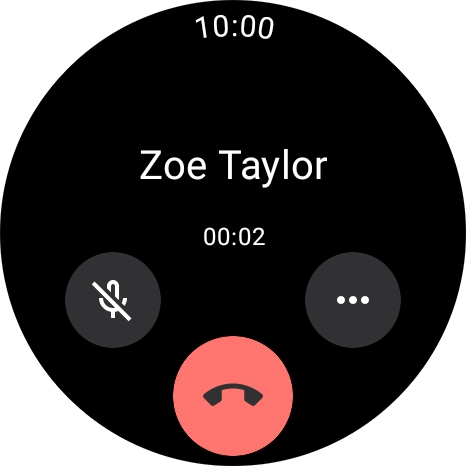 Press the end call icon.