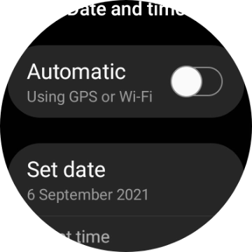 Press Set date.
