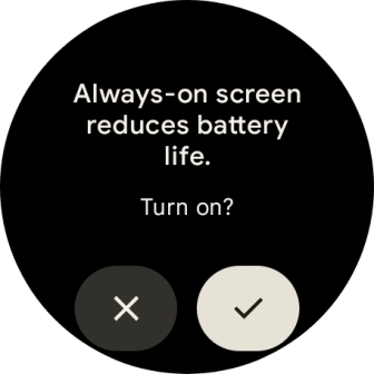 If you turn on the function, press the confirm icon.