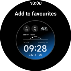 Slide your finger upwards on the screen to see the available watch faces.