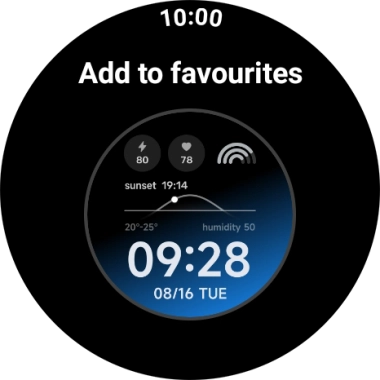 Slide your finger upwards on the screen to see the available watch faces.