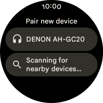 Press the required device.