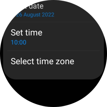 Press Set time.