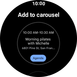 Slide your finger upwards to see the available widgets.