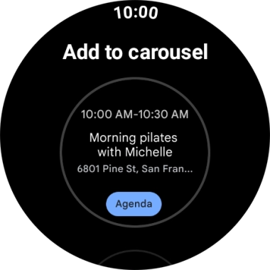 Slide your finger upwards to see the available widgets.