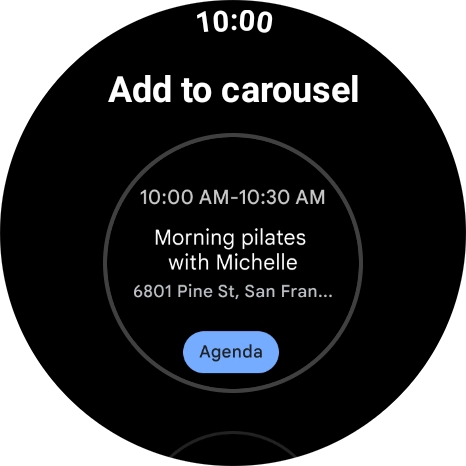 Slide your finger upwards to see the available widgets.