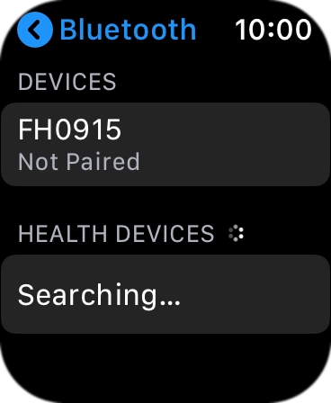 Press the required Bluetooth device.