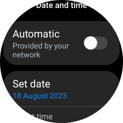Press Set date.