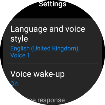 Press Language and voice style.