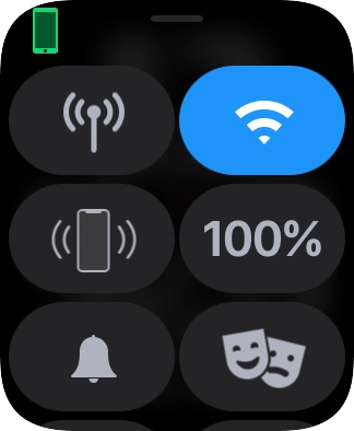 Press the battery percentage.