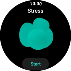 Press Start and wait while your smartwatch measures your stress level.